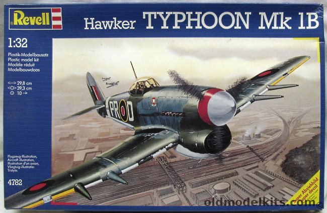 Revell 1/32 Hawker Typhoon MK 1B - RAF 609 Sq April 1943 Manston Kent Flying Officer Lallemant / RAF 609 Sq March 1942 Duxford (No.266 Sq) Wing Commander Denys E. Gillam DSO DFC AFC, 4782 plastic model kit